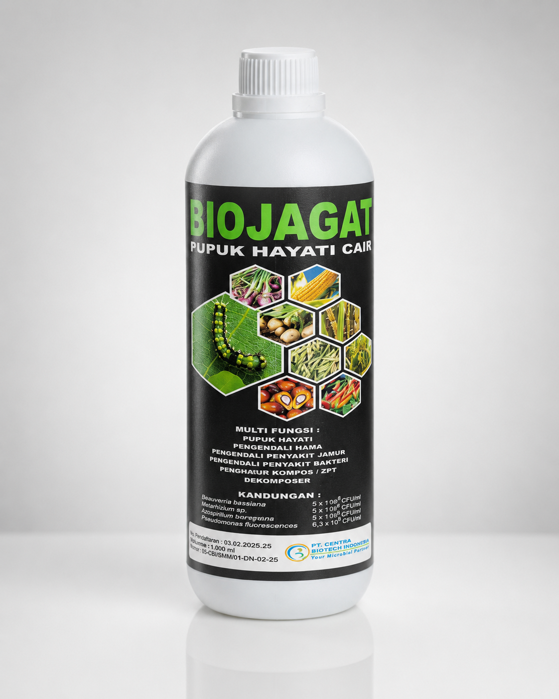 Kemasan botol pupuk hayati cair BIOJAGAT 1.000 ml