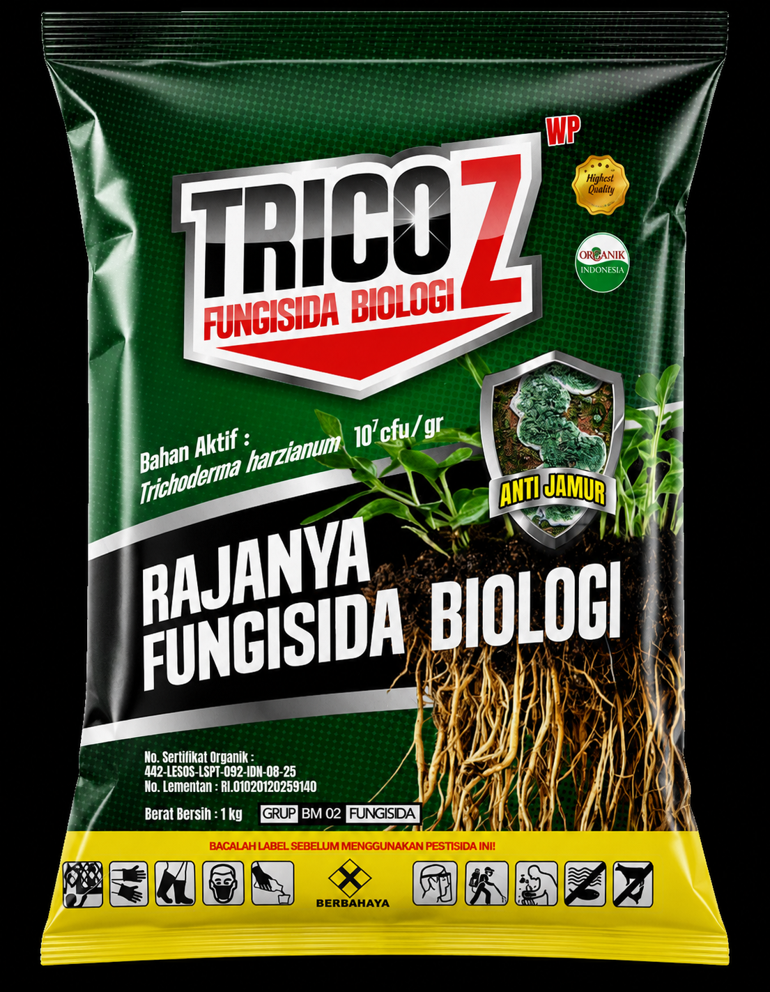 Kemasan fungisida biologi TRICO Z 1 kilogram